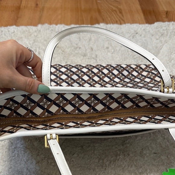 Tory Burch Geo Logo Top Zip Tote - Picture 5 of 8
